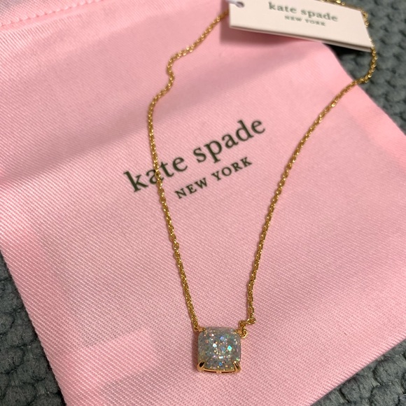 🌟Kate Spade Glitter Square Necklace🌟 - Picture 3 of 4